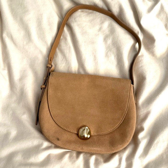 Madewell Dakota Saddle Suede Shoulder Bag in Cumin - Picture 6 of 11